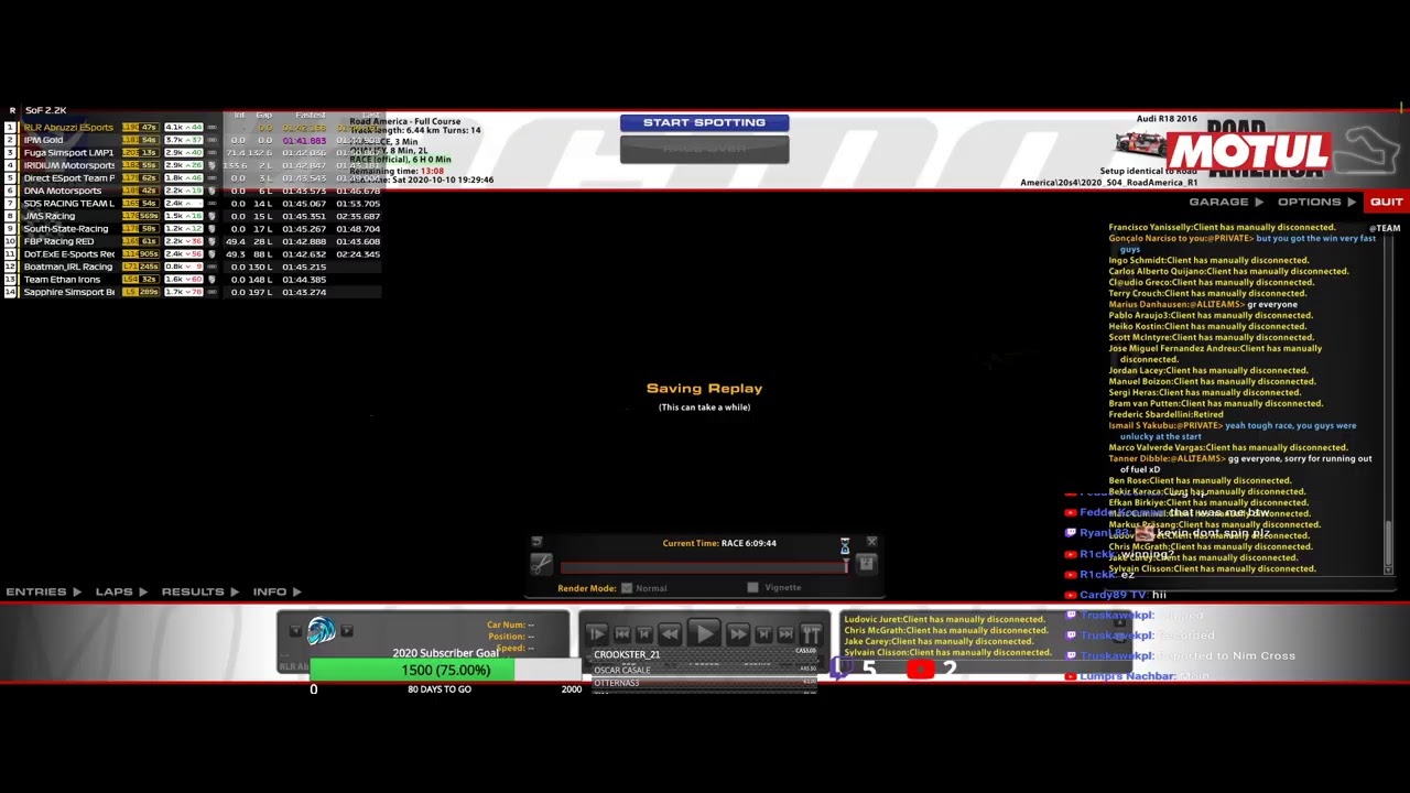 iRacing LIVE | iELMS Audi R18 @ Road America | 2020 S4w4