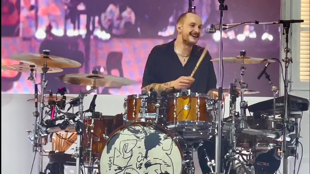 100% George Daniel - The 1975 Live In Birmingham - DrumCam Highlights (Feb 2024)