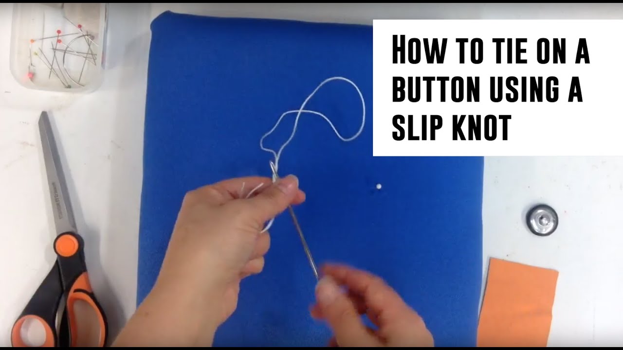 How to tie on a button (slip knot) Mollies