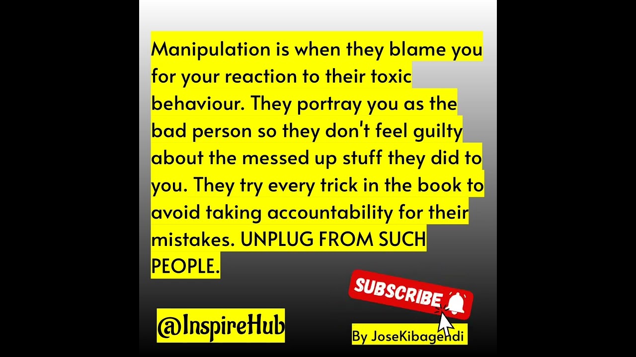 HOW TO AVOID MANIPULATION