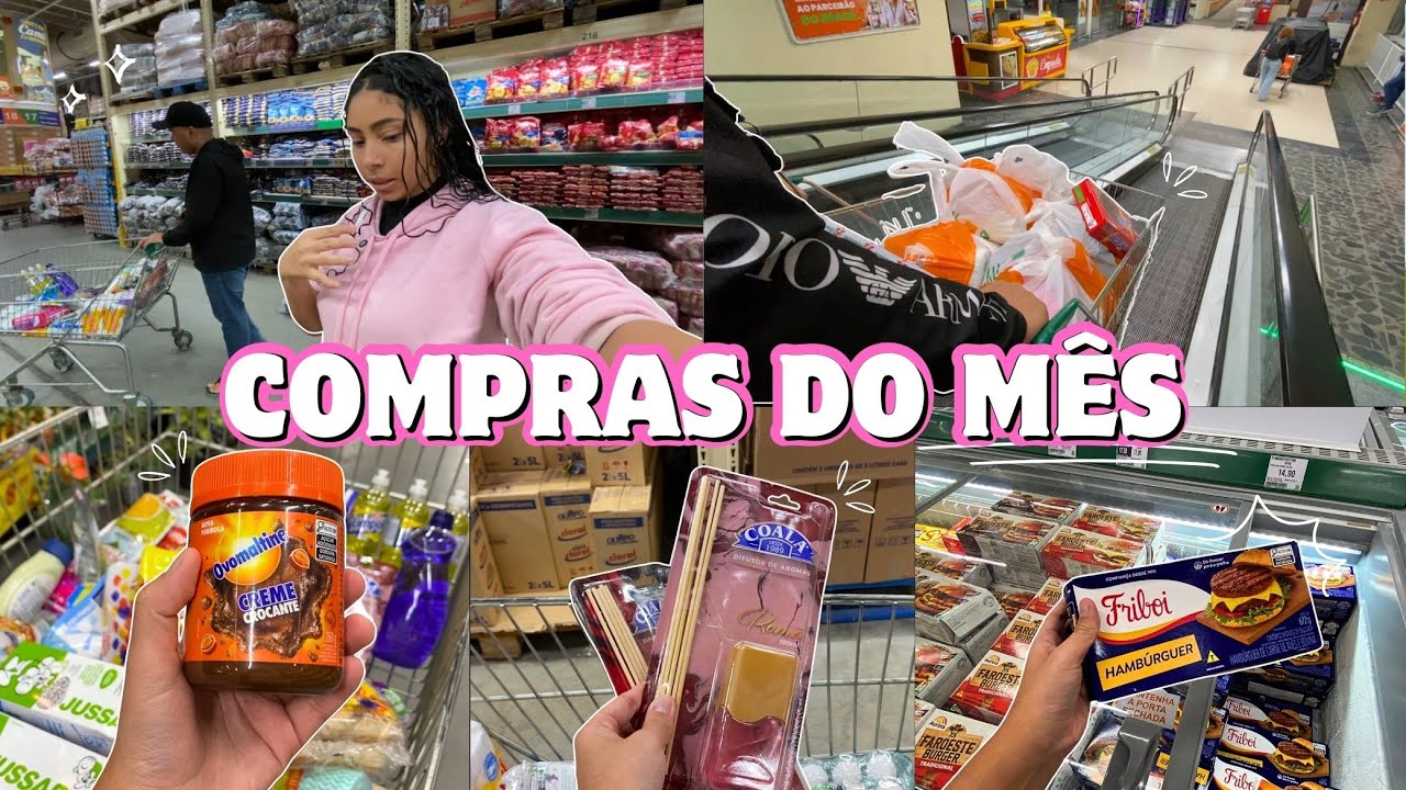 COMPRAS DO MÊS DE UM CASAL NO ATACADÃO - mercado + açougue ✨🛒