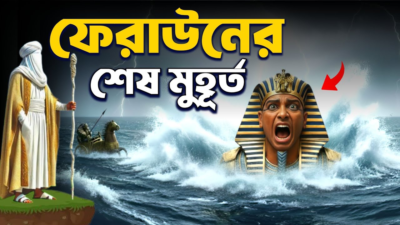 ফেরাউনের অহংকারী মৃত্যু! এক লাঠিতেই শেষ জালিম ফেরাউন | মুসা (আঃ) এর মুজিজা | ইসলামিক কাহিনী