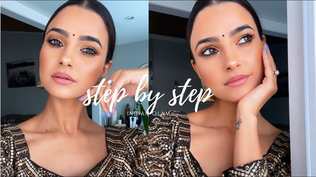 STEP BY STEP INDIAN GLAM| BEGINNERS MAKEUP Preet Aujla