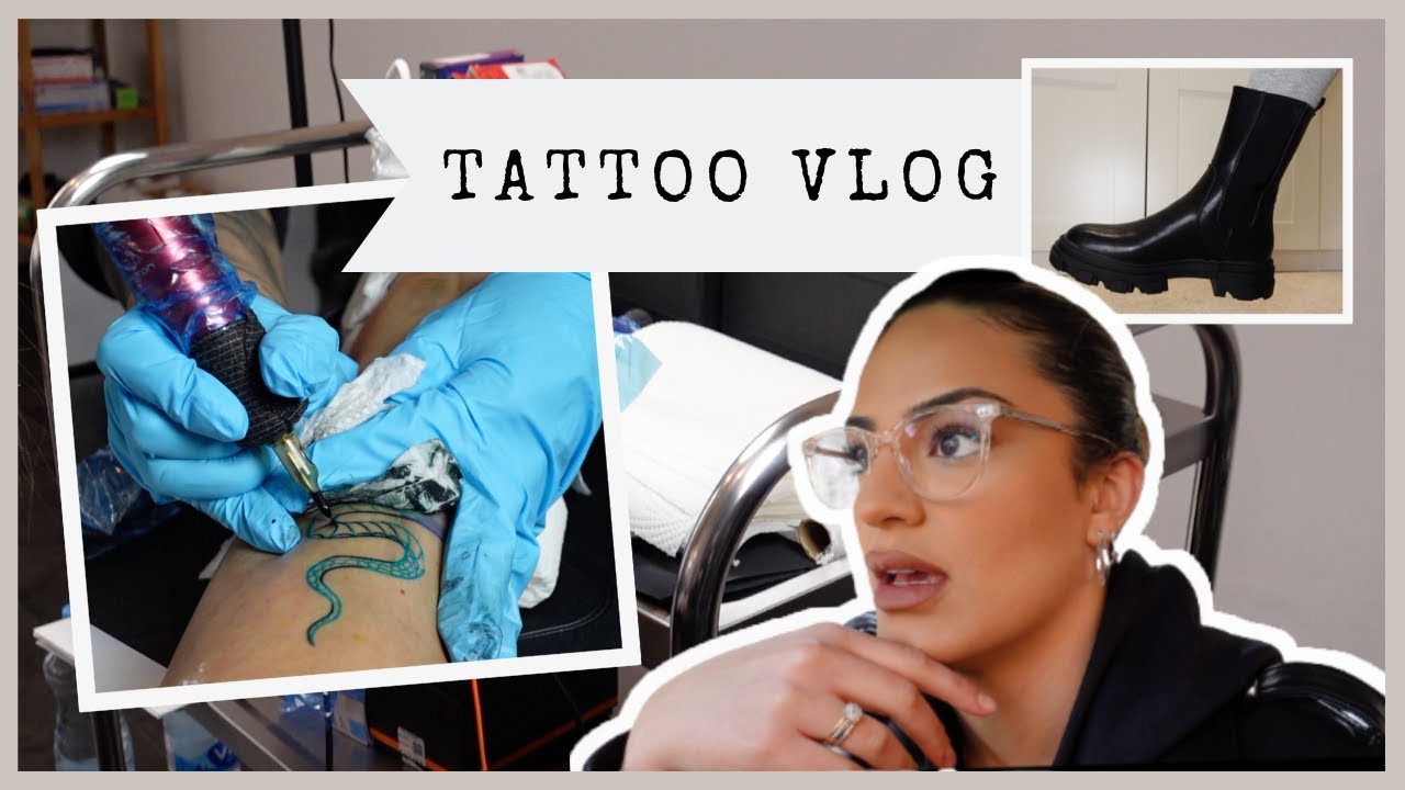 VLOG 02 | GETTING MY LEG TATTOOED 💉 + new leather jacket & boots