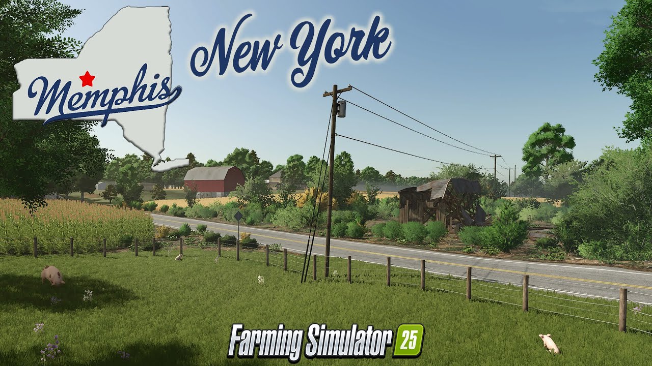 МЕМФИС (НЬЮ-ЙОРК)! НОВАЯ КАРТА-МОД! (ТУР/ОБЗОР!) Farming Simulator 25