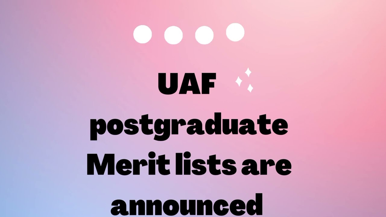uaf postgraduate# first merit list #uaf admissions 2023 #admission#