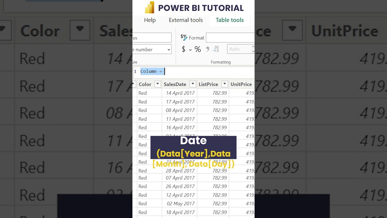 How to use Date DAX Function in Power BI?