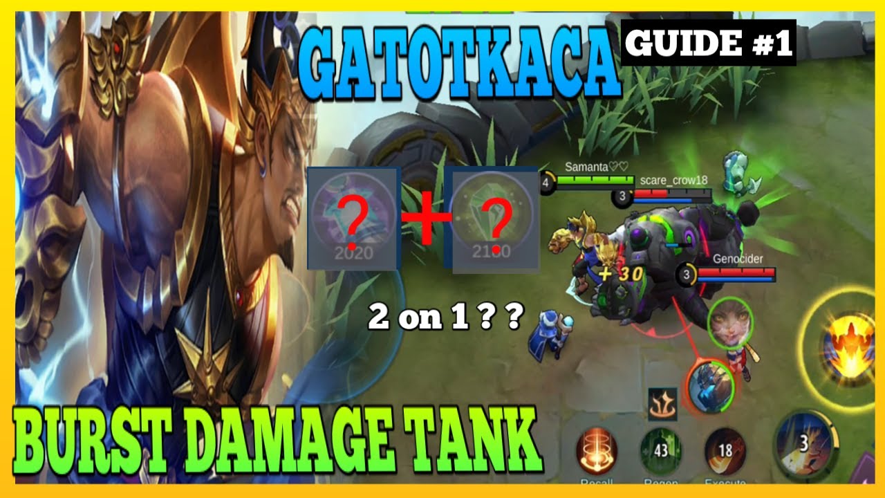Gatotkaca Guide 1 | How to Make a Burst Damage Tank ? | Master the Basics | Gatot Gameplay | MLBB