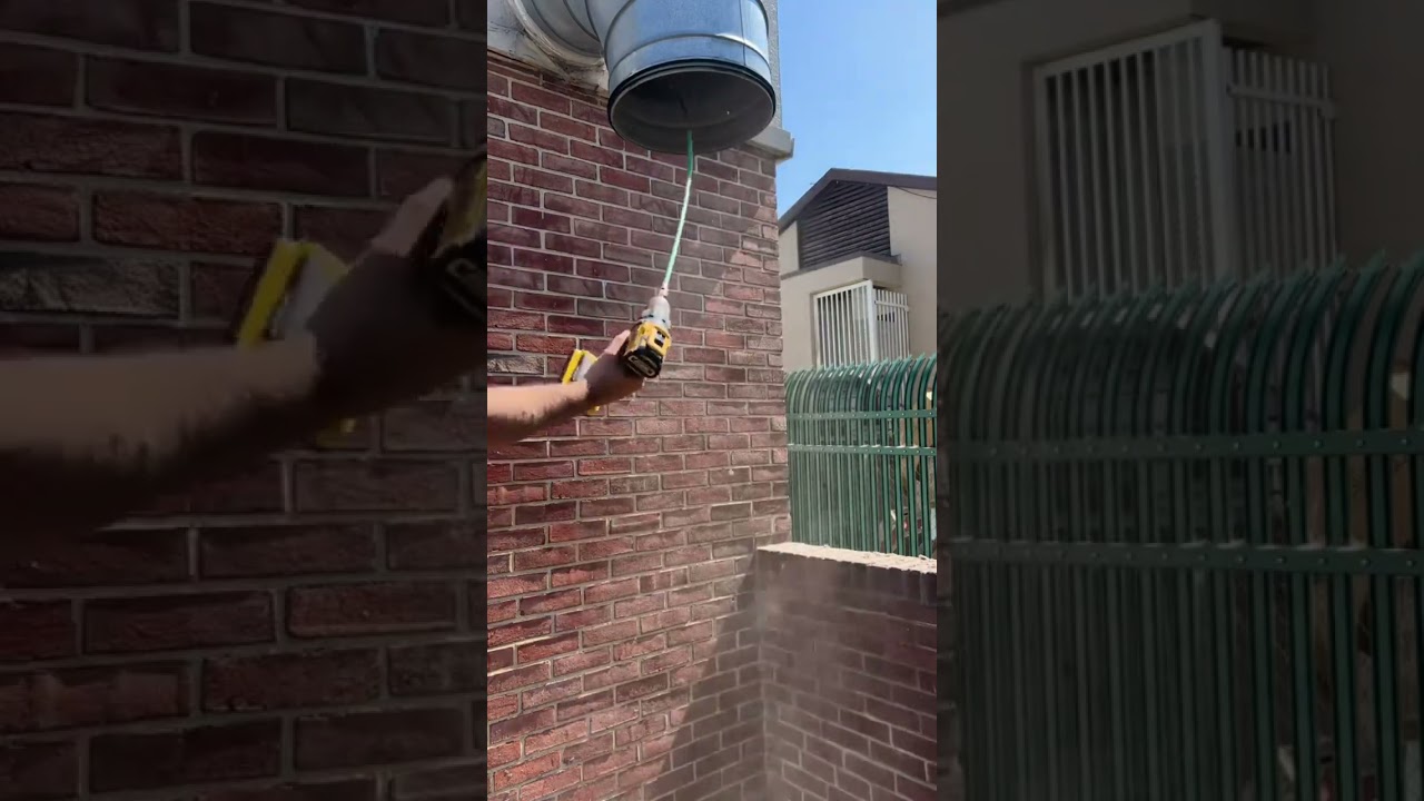 Commercial dryer vent cleaning for a #laundromat #hvac #oddlysatisfying #handyman #housefire
