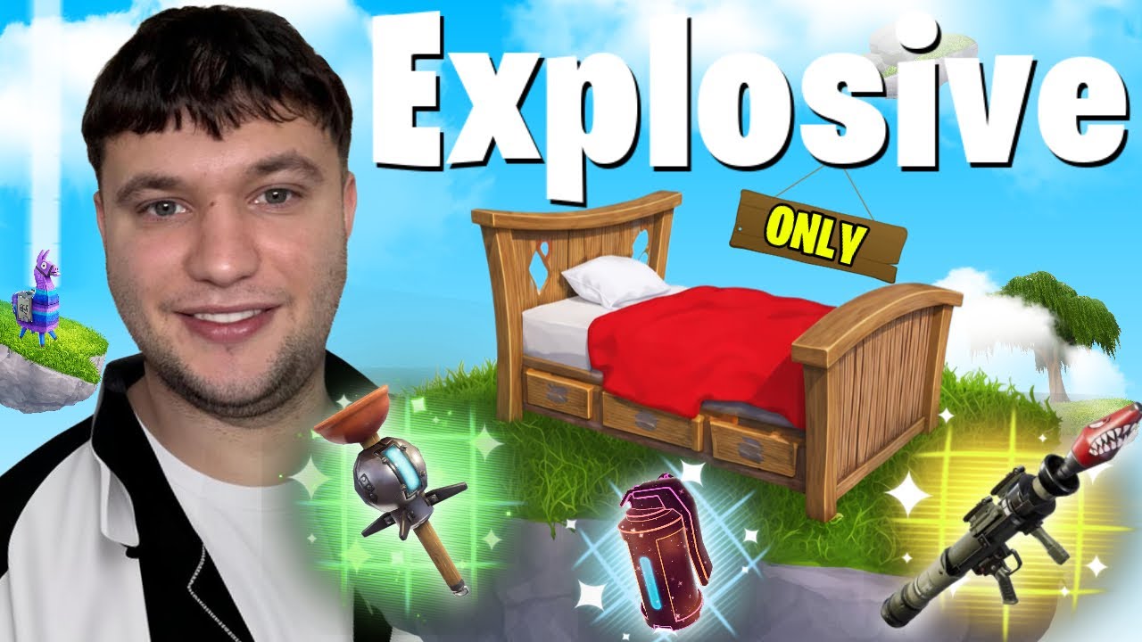Победа в Fortnite BedWars с использованием *ТОЛЬКО* взрывчатки!