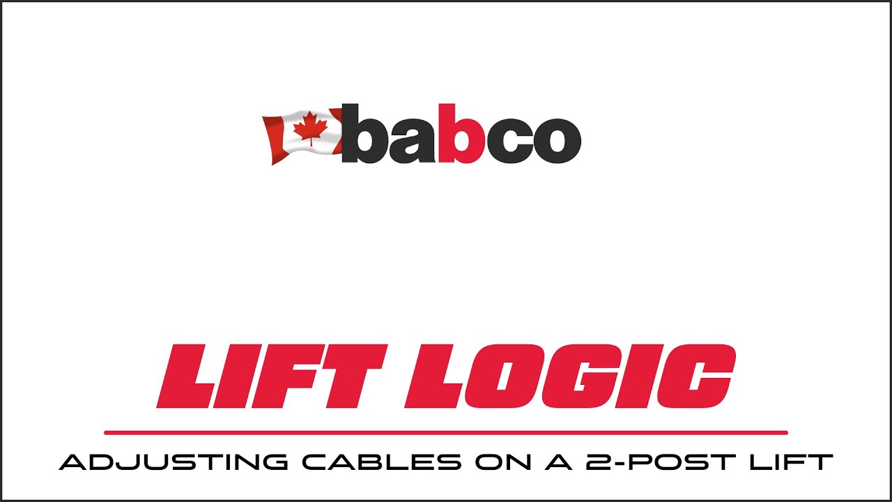 Lift Logic #15 - Adjusting Cables on a 2 Post Lift