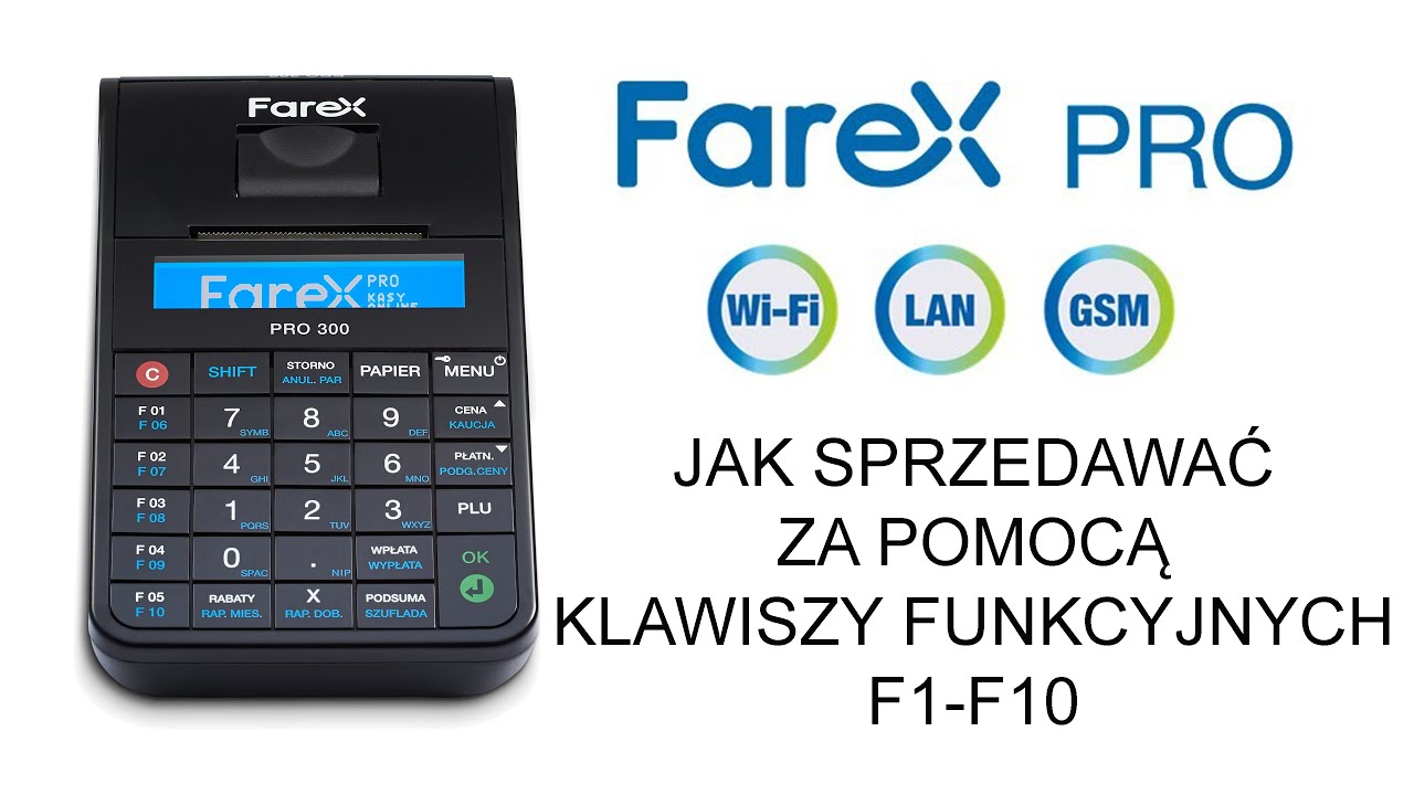 Jak sprzedawać za pomocą przycisków funkcyjnych F na kasie fiskalnej FAREX PRO 300