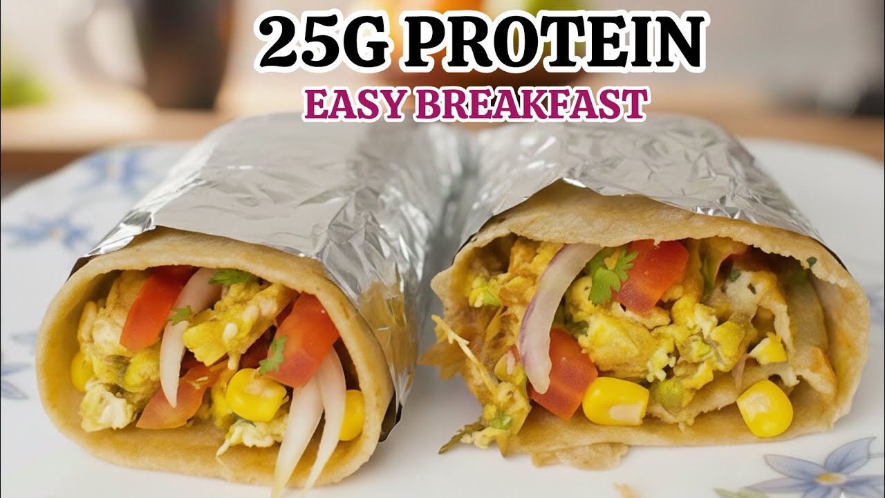 25g Protein Egg Wrap (No Cheese) | Easy High-Protein Breakfast