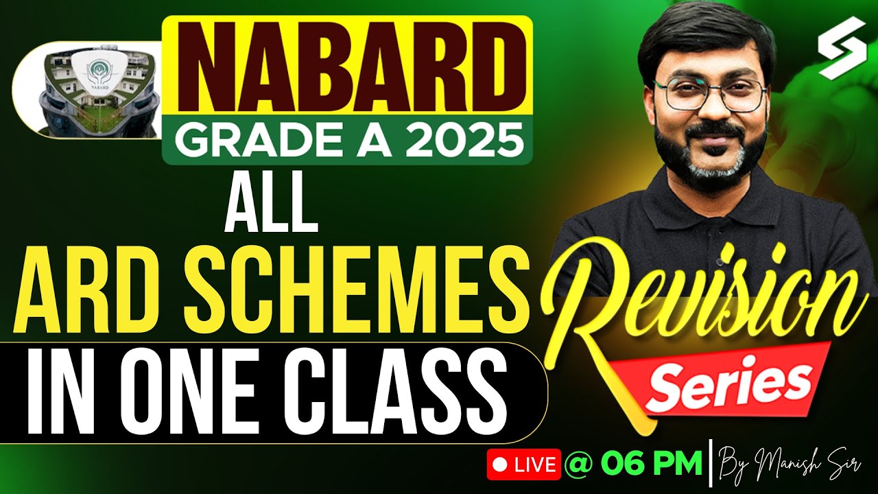 All ARD Schemes for NABARD Grade A 2025 | NABARD Grade A 2025 Important Schemes by Manish Sir