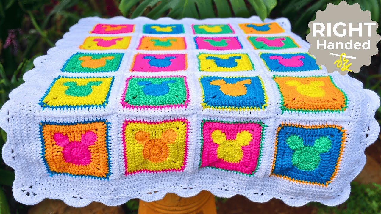 Andy Warhol Inspired Mickey Mouse Crochet Blanket!