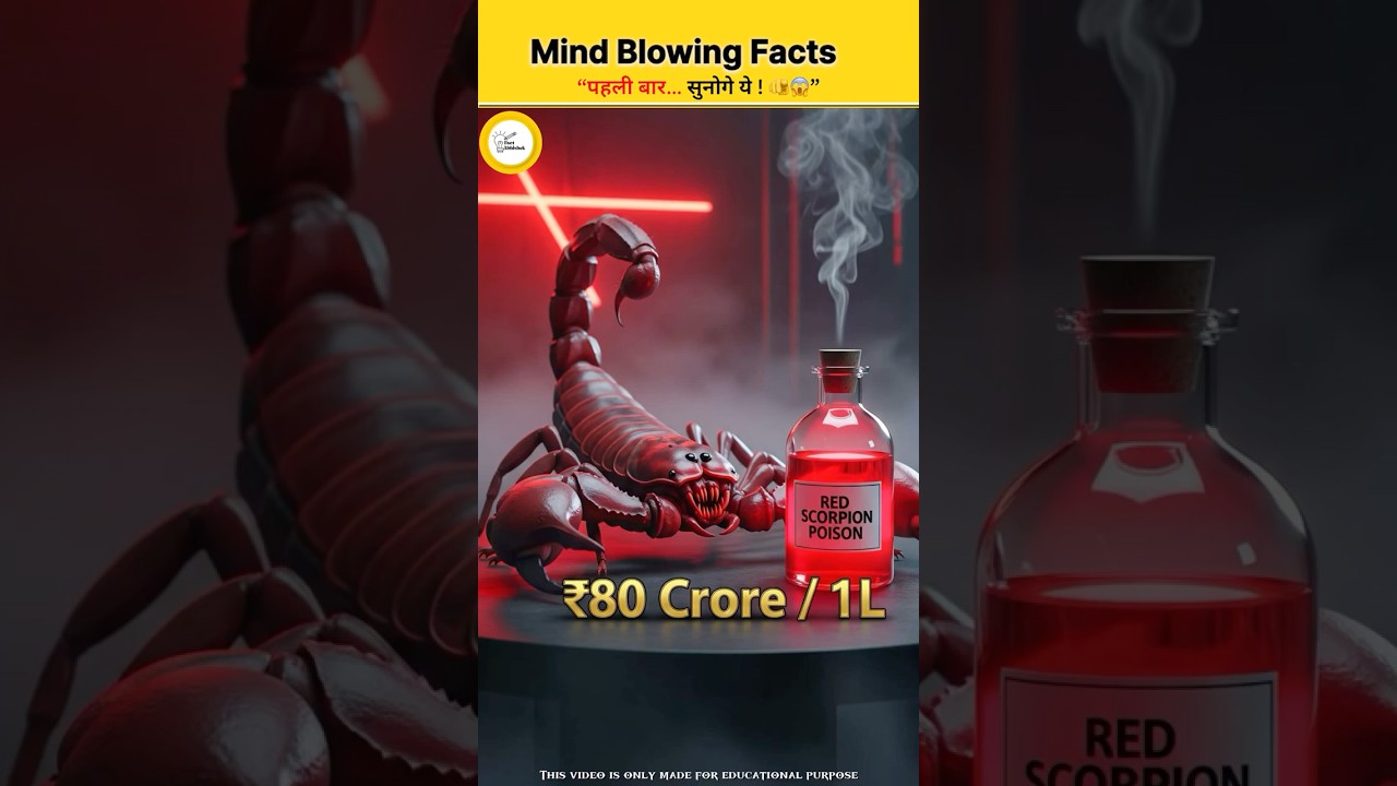 &ldquo;1 लीटर ज़हर की क़ीमत ₹80 करोड़! 😱 | Red Scorpion Poison Fact&rdquo; #facts #shorts