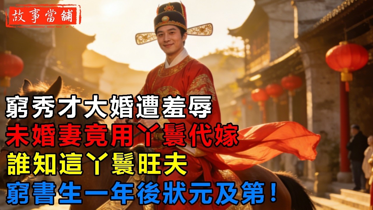 窮秀才大婚遭羞辱，未婚妻竟用丫鬟代嫁，誰知這丫鬟旺夫，窮書生一年後狀元及第！| 民間故事 | 故事當舖