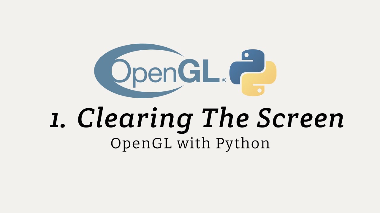 OpenGL с Python для начинающих: очистка экрана