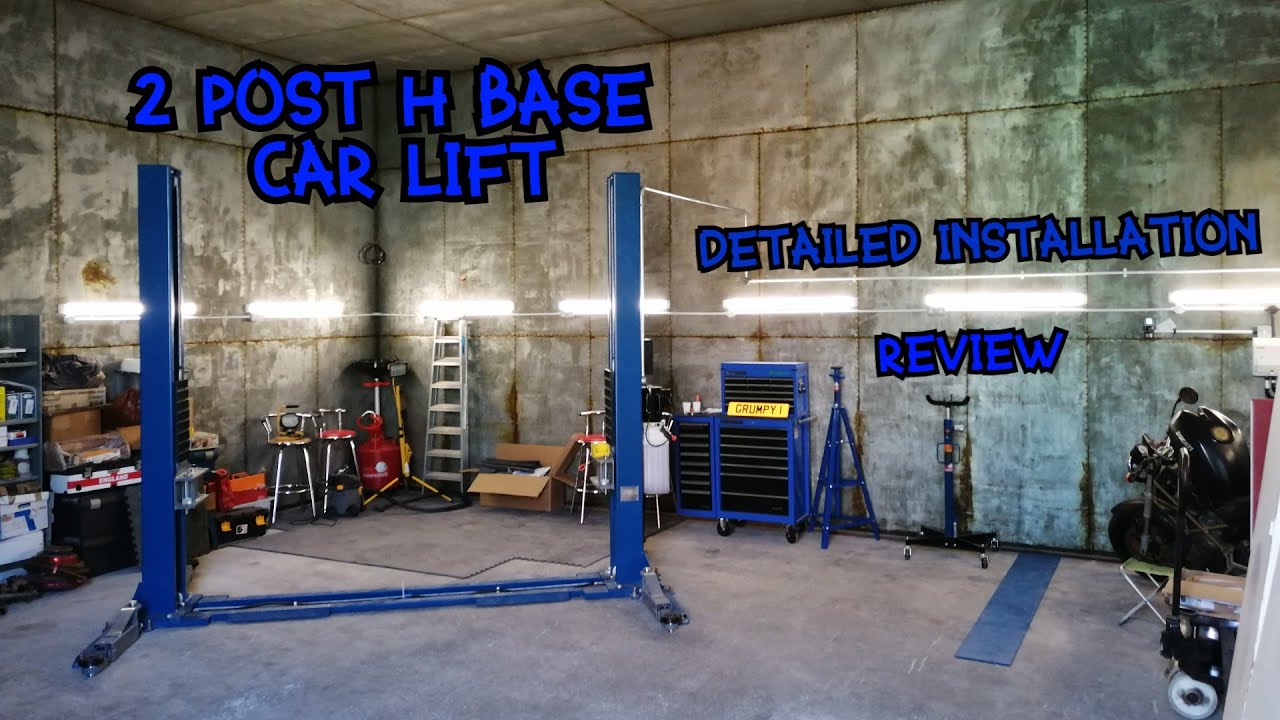 2 post car lift demo/review/Installation and adjustments. Automotech H Base AS-235SBE