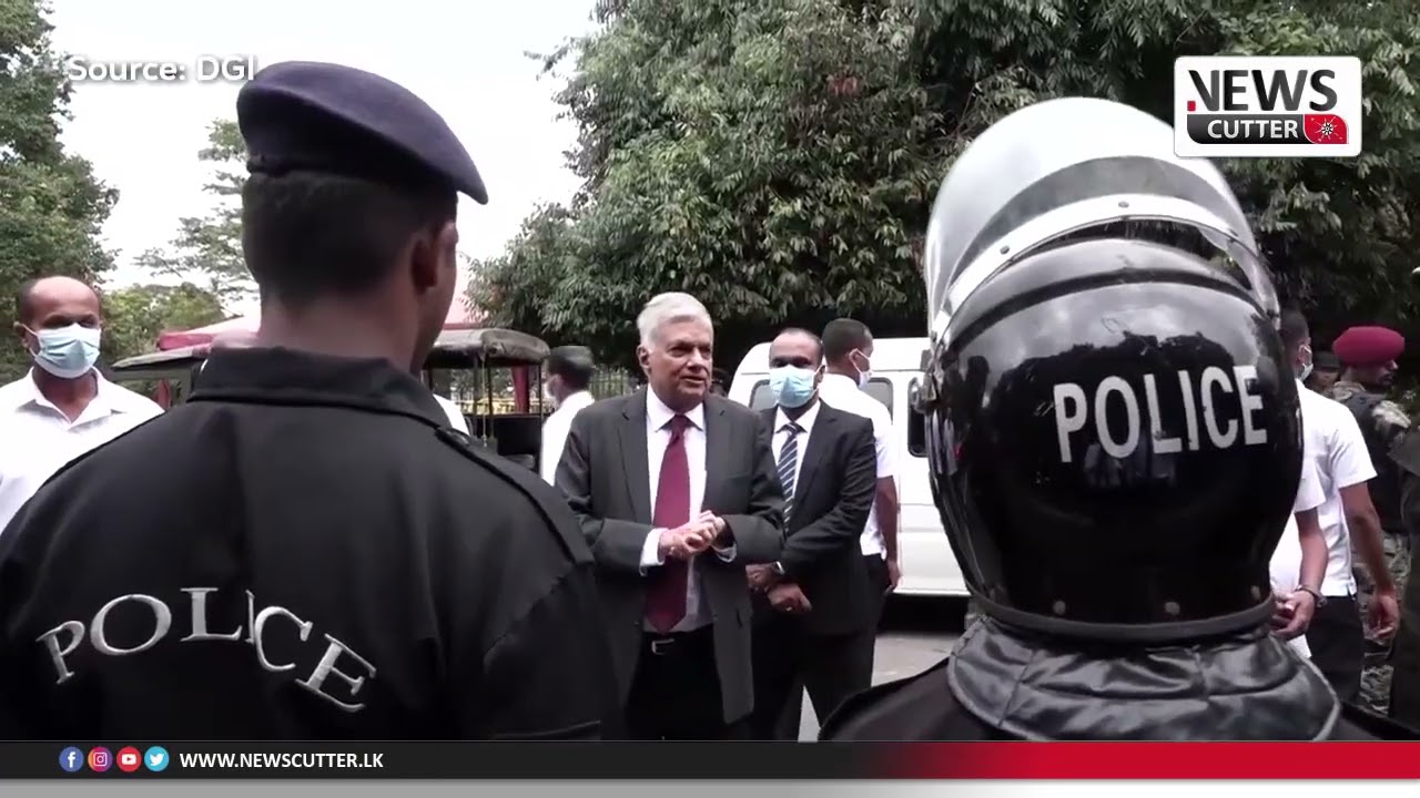 President Ranil Wickremesinghe thanks troops who provided security to Parliament during crucial vote
