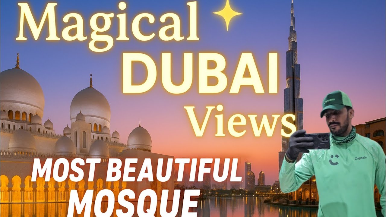 Most Beautiful Mosque 🕌 & Souk Al Bahar Views &hearts;️ with Burj Khalifa | Dubai Vlog 2025