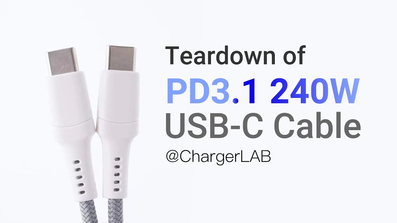 Support up to 240W | Teardown of Newest PD3.1 Dual USB-C Cable