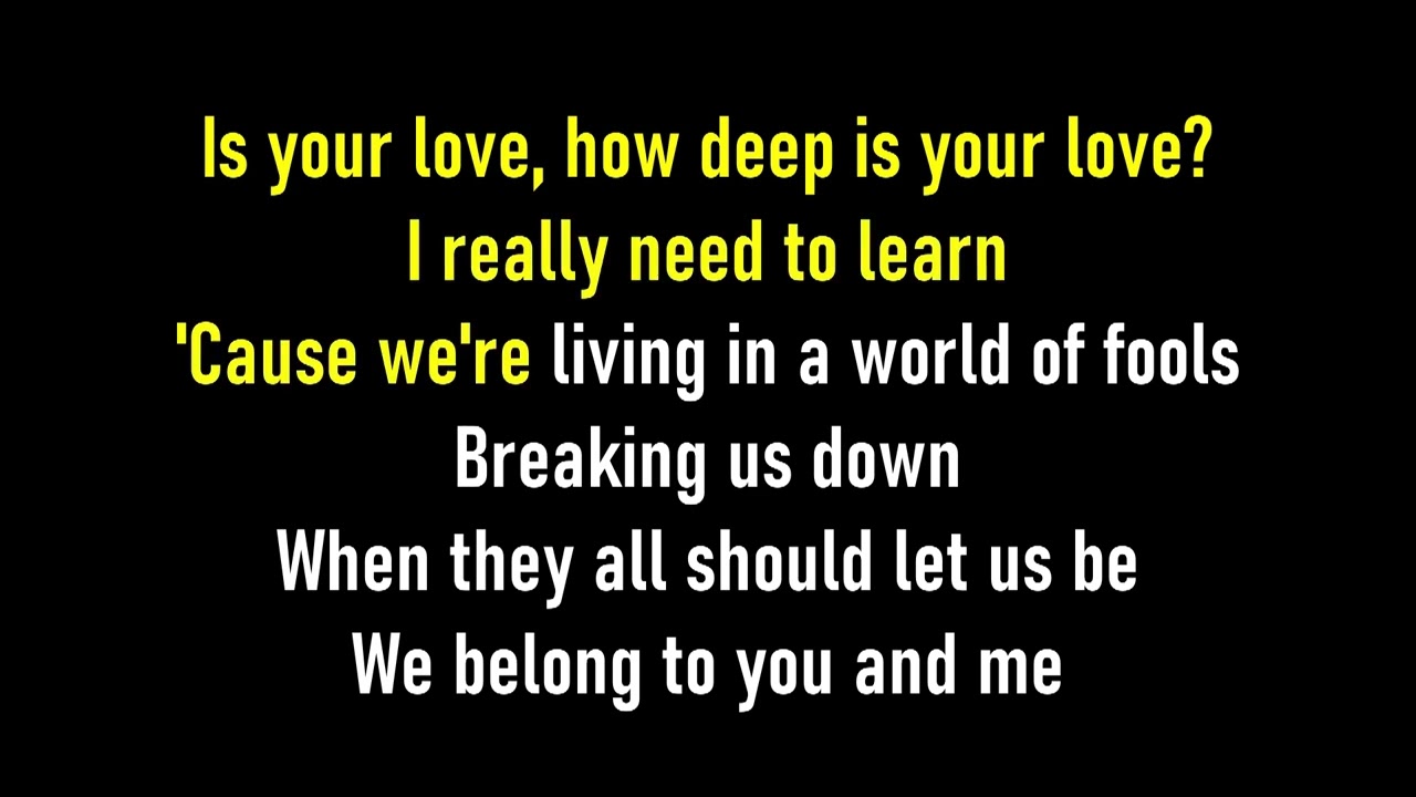 John Frusciante - How Deep Is Your Love - Karaoke