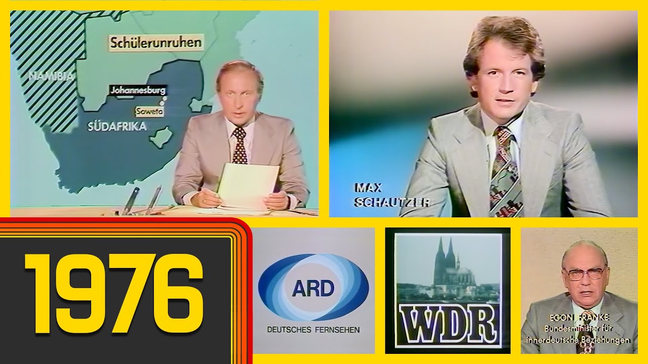Ende der ARD Tagesschau, Wort zum 17. Juni, Umschaltung und Ansage von Max Schautzer (16.06.1976)