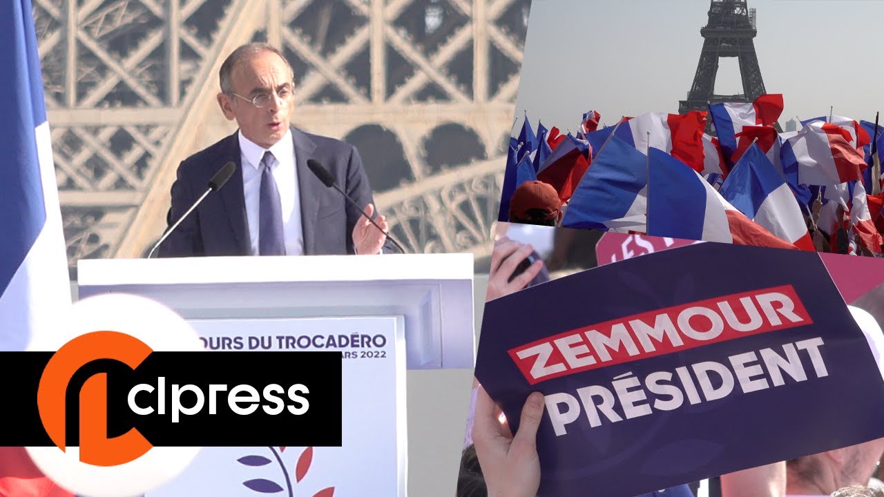 Встреча президентской кампании Эрика Земмура в Трокадеро [4K]