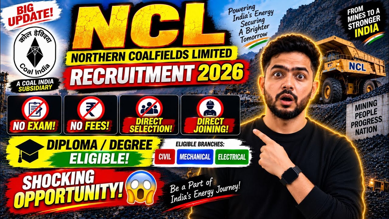 NCL Recruitment 2026 | FRESHERS | NCL Vacancy 2026 | NCL  2026 | NCL 2026 | LATEST JOBS 2026