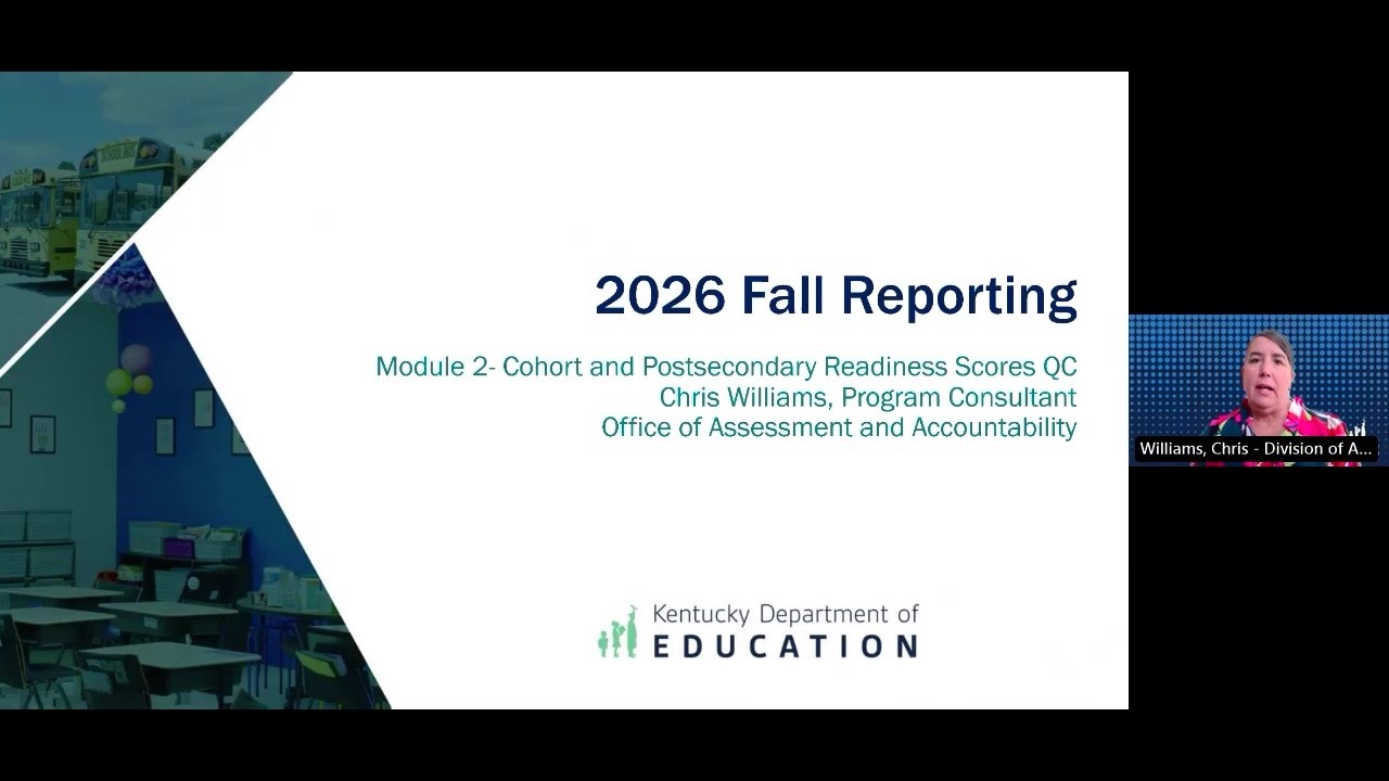 2026 Fall Reporting: Module 2 - Cohort and Postsecondary Readiness Scores QC