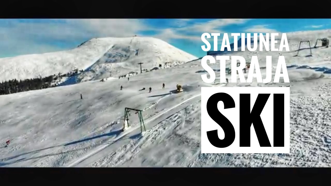 Straja ski resort in January 2020 4K aerial view