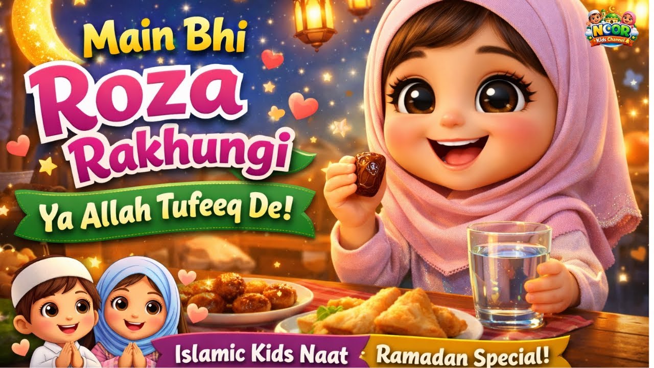 Main Bhi Roza Rakhungi | Ya Allah Tufeeq De | Islamic Kids Naat | Ramadan Kids Dua