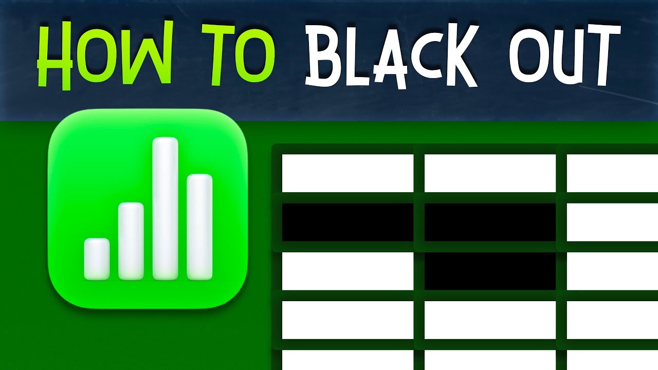 How To Black Out Cells in Apple Numbers