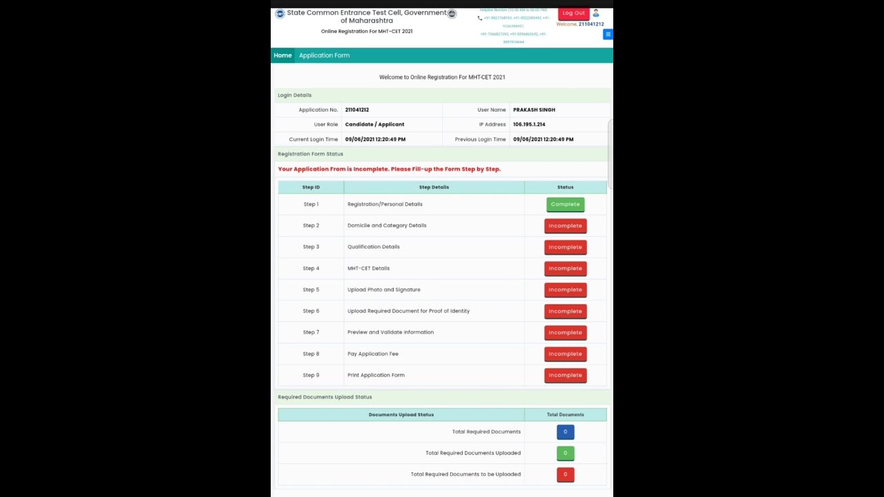 MHT CET 2021 PART 2 FULL FORM FILLING , DOCUMENTS REQUIRED FOR OBC , SC ST , ALL 9 STEP EXPLAIN,
