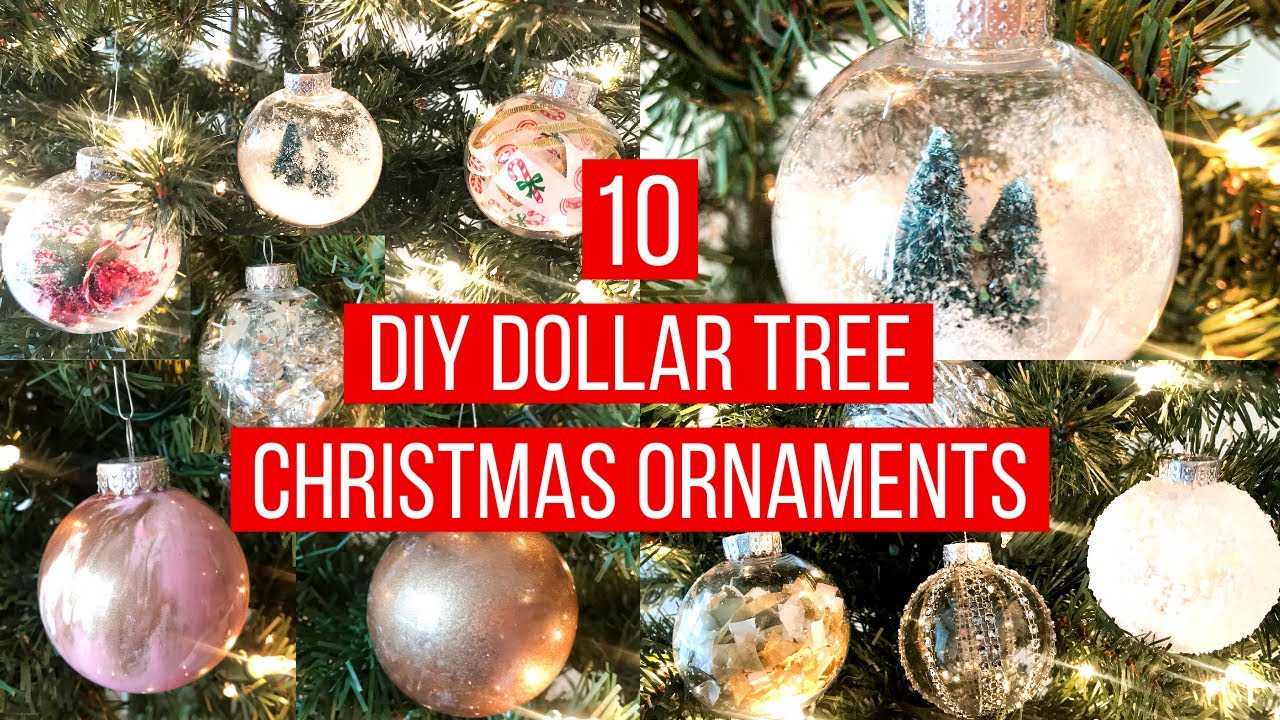 10 DIY DOLLAR TREE CHRISTMAS ORNAMENTS | $1 EASY Christmas Decor Ideas 🎄