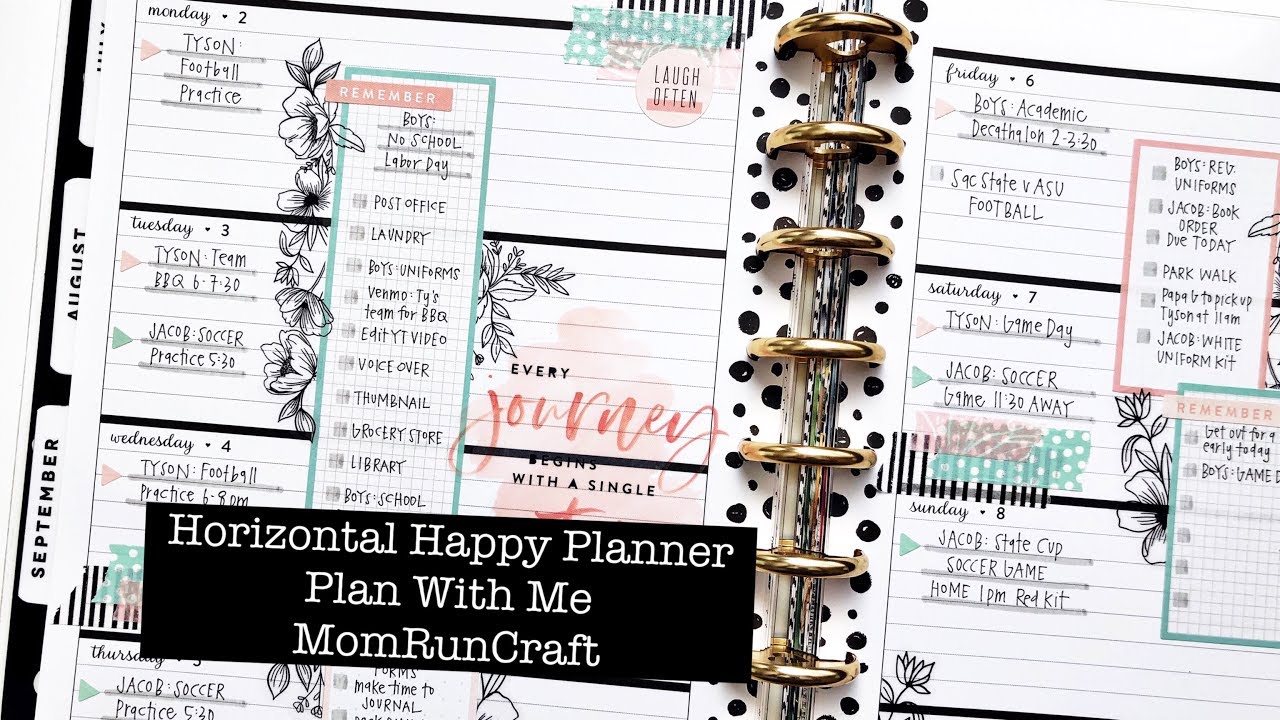 Horizontal Happy Planner: Plan With Me MomRunCraft