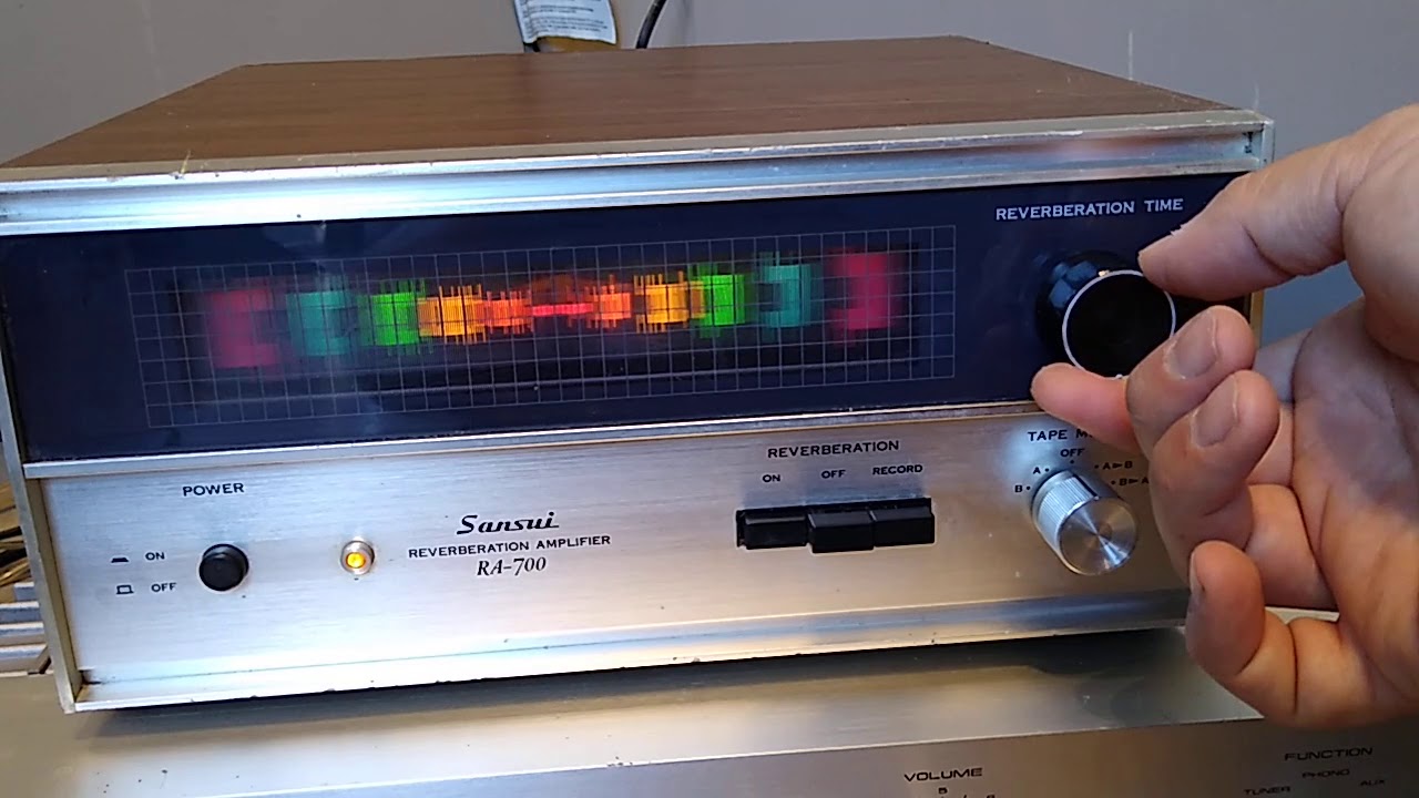 Sansui RA-700 Reverberation / reverb unit hifi component demo with Whitney