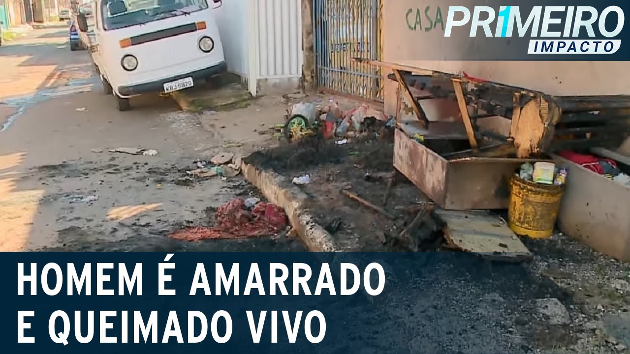 Homem morre após ser amarrado em sofá e ter o corpo incendiado | Primeiro Impacto (20/01/21)