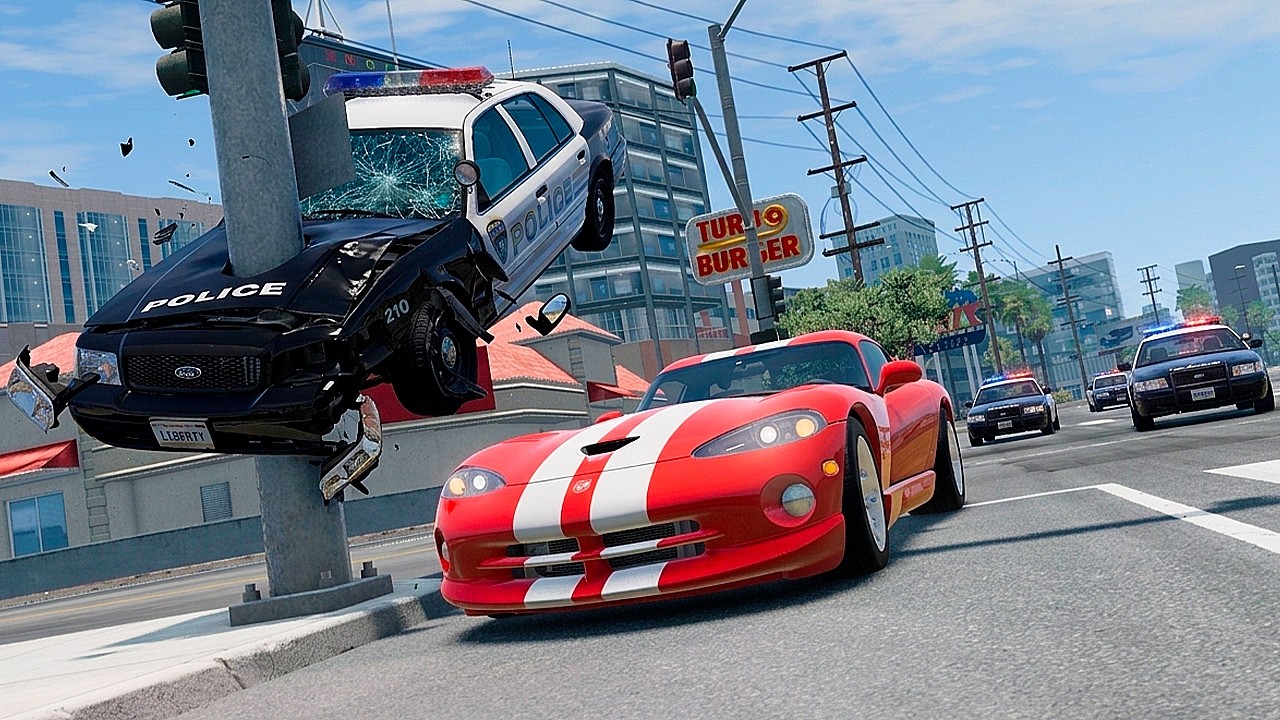 Police Chase and Epic Car Crashes | BeamNG.Drive #140
