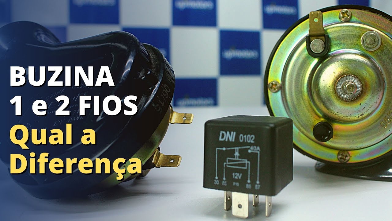 Buzina 1 e 2 terminais; como testar e como trocar; resolvido com relé