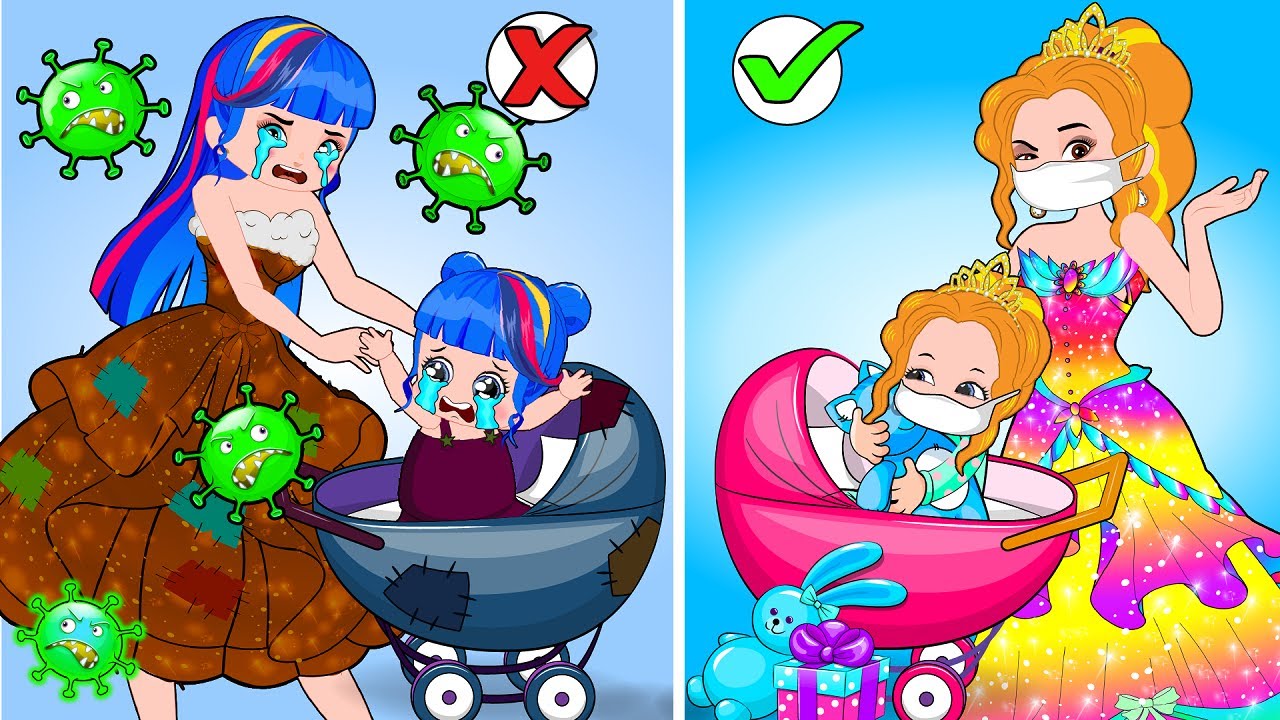 Doctor! Please Checkup For Princess Family 😷 Rich vs Poor Baby | Hilarious Cartoon Animation
