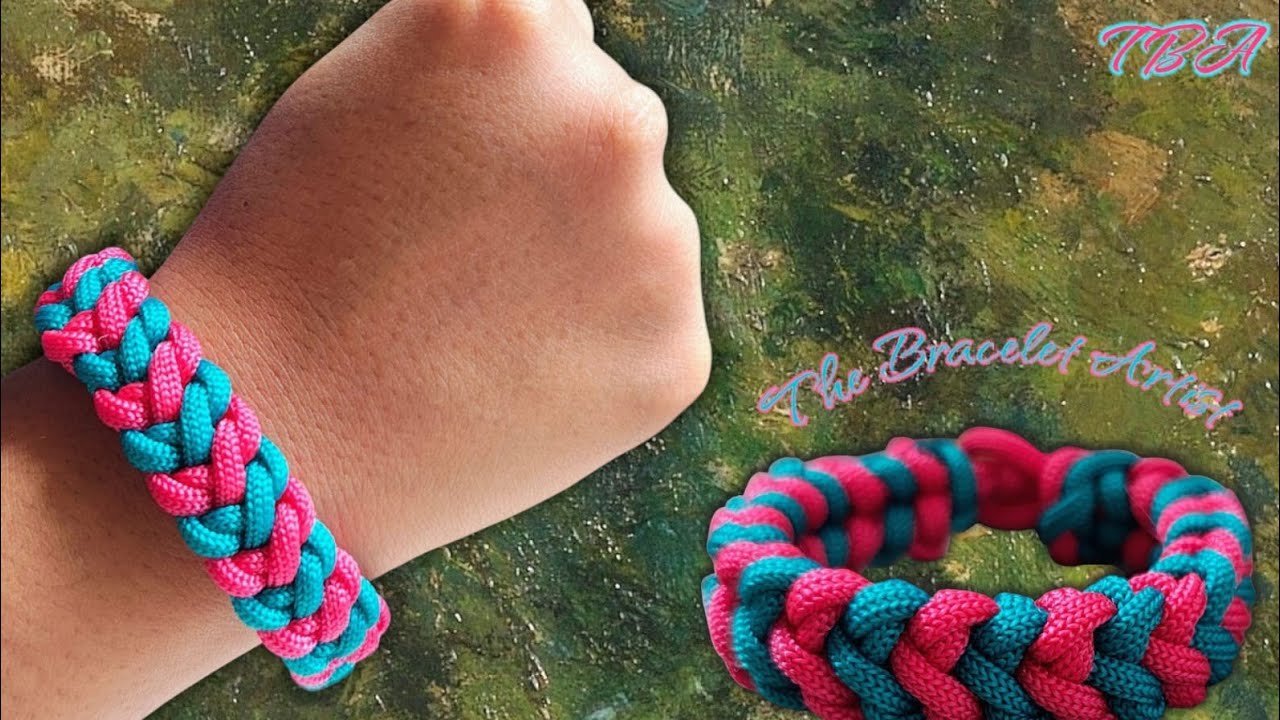 How to make two colours thread mad max cobra snake paracord bracelet tutorial 