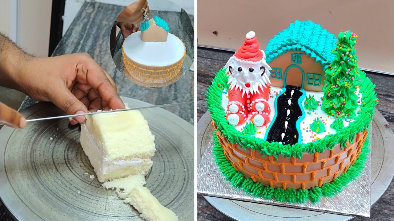 Super Christmas Cake Decorating Ideas | Christmas House Cake Design | Christmas tree Cake