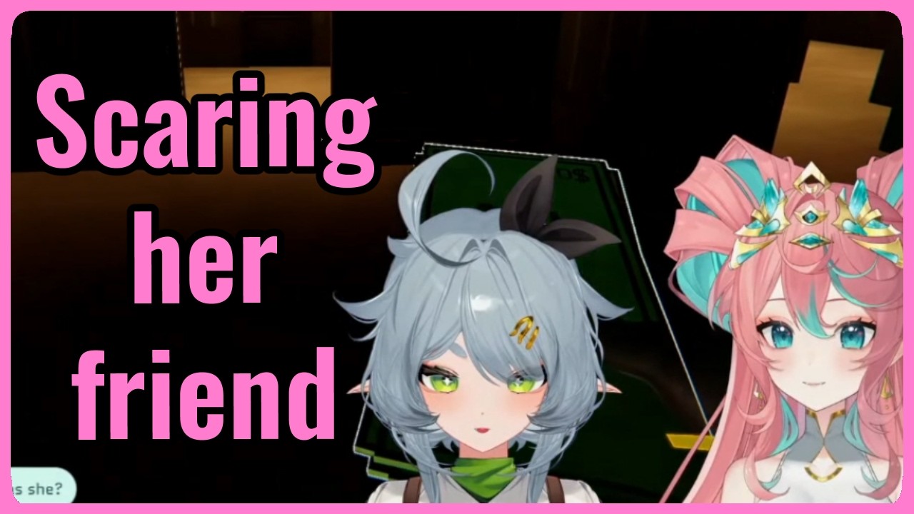 Amora cutely scaring her friend