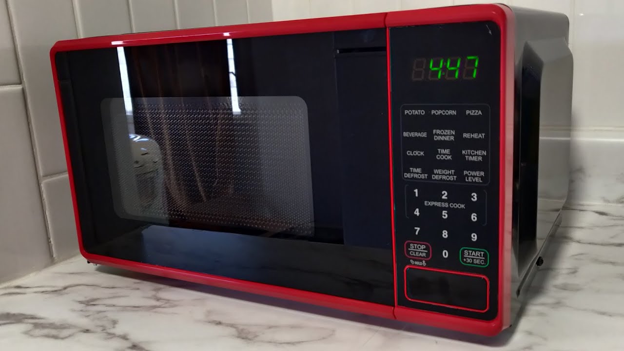 $64 Budget Mainstays microwave oven .7 cu ft review how to set timer on microwave oven