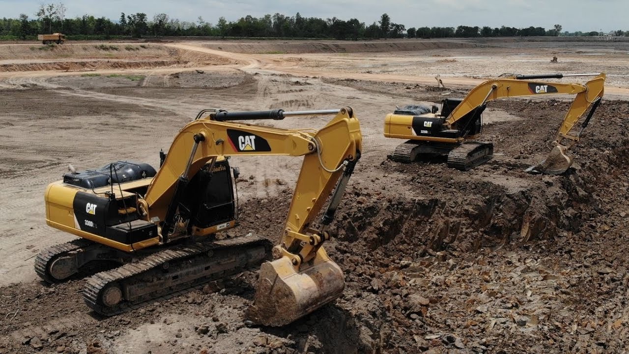 งานนี้งานใหญ่ บินขึ้นไปเลยลูกพ่อ CAT 329D2 L CAT 330 D2 L มุมสูงงานนี้ก็มีนะครับ