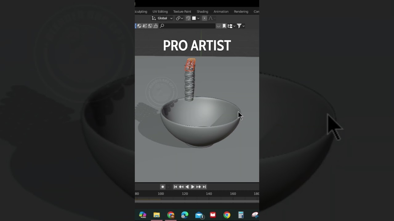 Noob vs Pro artist: Making a bowl of cereal #blendertutorial #blender #blendercommunity #blender3d