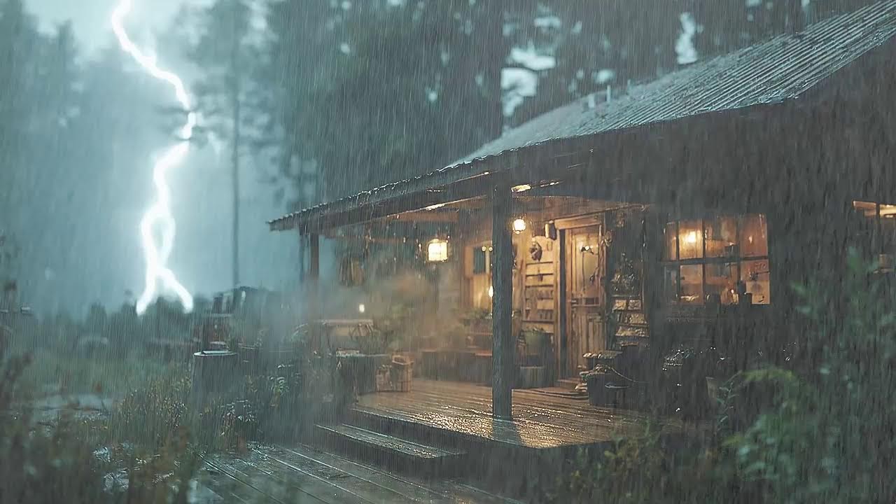 Viral Rain & Thunder Sleep - Fast Sleep Tonight | Night Thunderstorm Ambience | Study, Relax, Focus