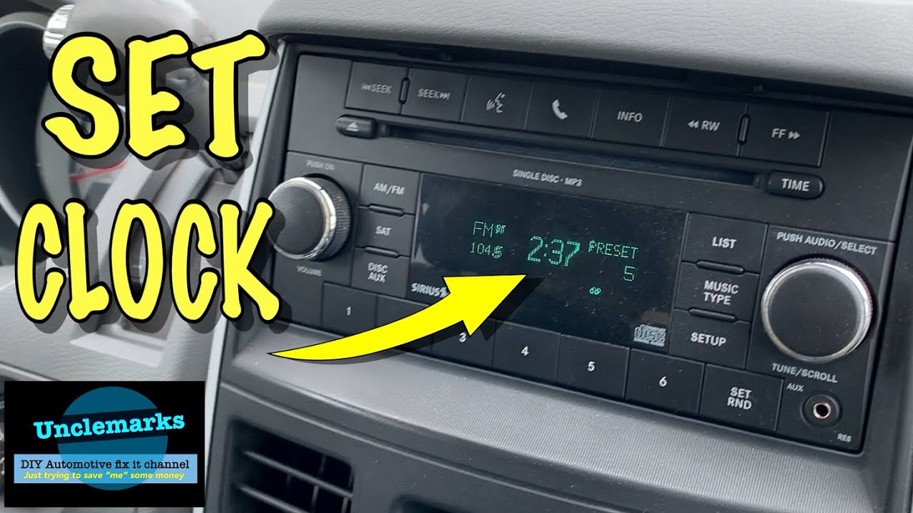 how to set clock on dodge grand caravan 2008 to 2010 Volks Routan Town & Country change time (EP111)